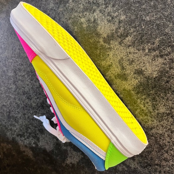 Vans Old Skool Neon Color Block Skate Shoes - Picture 7 of 10